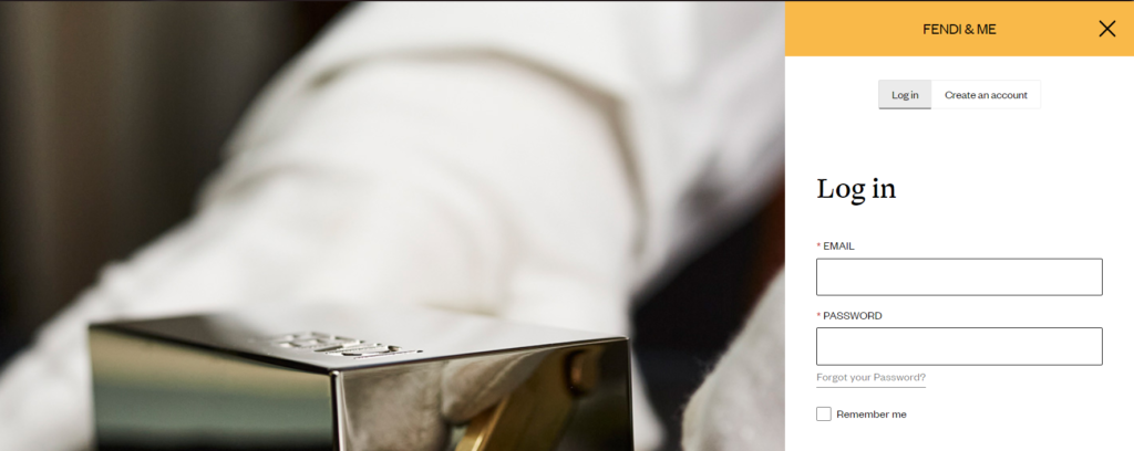 Login/Sign Up Account eCommerce page
